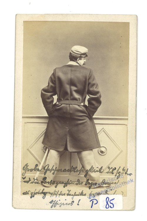 Oberleutnant Eugen Albert († 1889) vom 10. Infanterie-Regiment in Ingolstadt; Aufnahme von 1862, Inv. Nr. PSlg. 85 © Bayerisches Armeemuseum