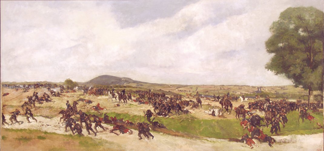 Panorama der Schlacht von Wörth (1/4), 1870, Otto Faber du Faur 1881, Inv.-Nr. C 3090a © Bayerisches Armeemuseum